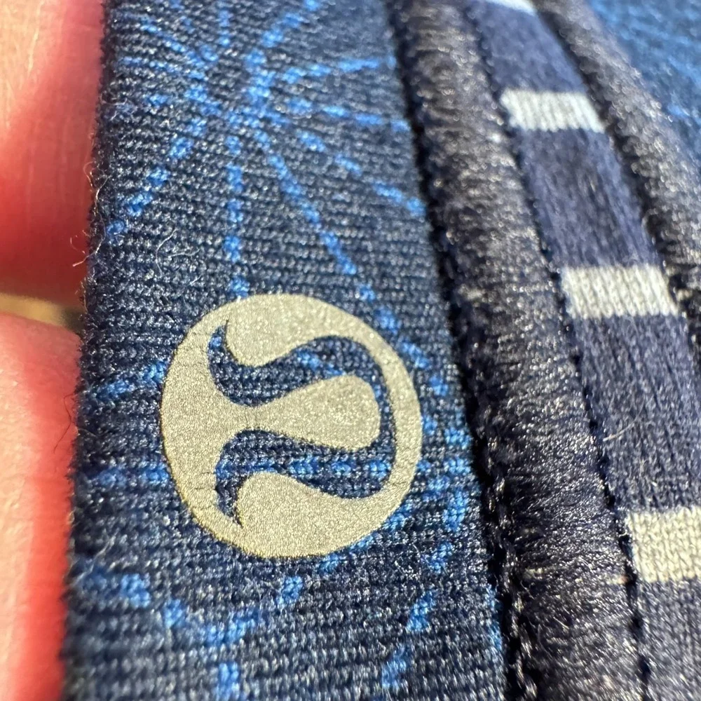 Lululemon‎ Sport Headband Blue Fly Away Tamer Logo